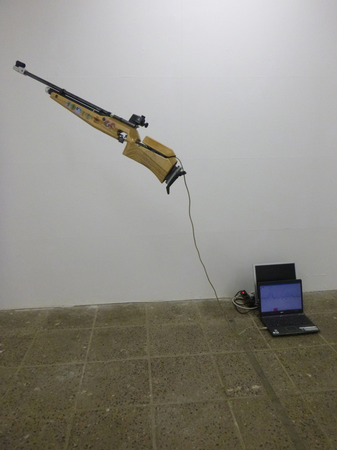 #diploma #hgb #hochschulefürgrafikundbuchkunst #diplom #medienkunst #installation #performance #klassefürinstallationundraum #mindcontrol #eeg #brainmachineinterface #bmi #gun #videogame