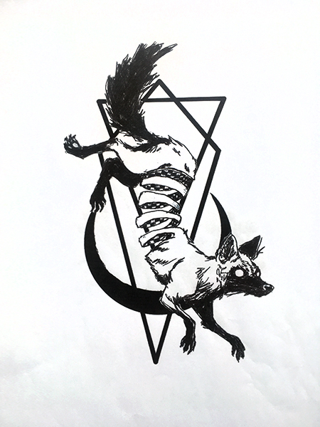 #fox #cuts #graphic #grafik #fuchs #surreal #leipzigtattoo #tattooleipzig #bodyart #conceptualbodyart #tattoo #annegeorgius #corpusdelicti #arte.corpus.delicti