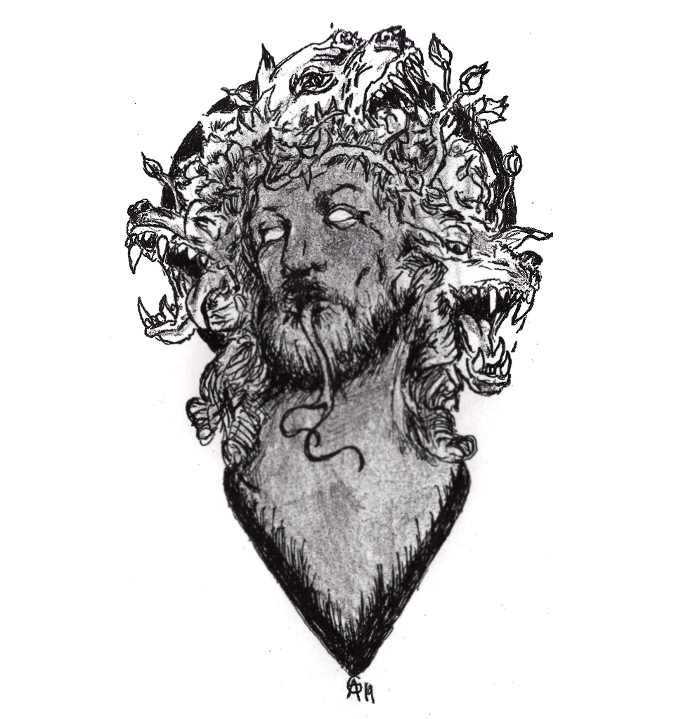 #anticrist #jesus #dogs #wilddogs #corona #aura #grafik #graphic #tattoo #annegeorgius #corpusdelicti #principia.discordia